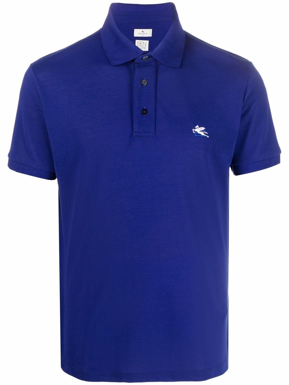 logo-embroidered short-sleeve polo shirt - 1