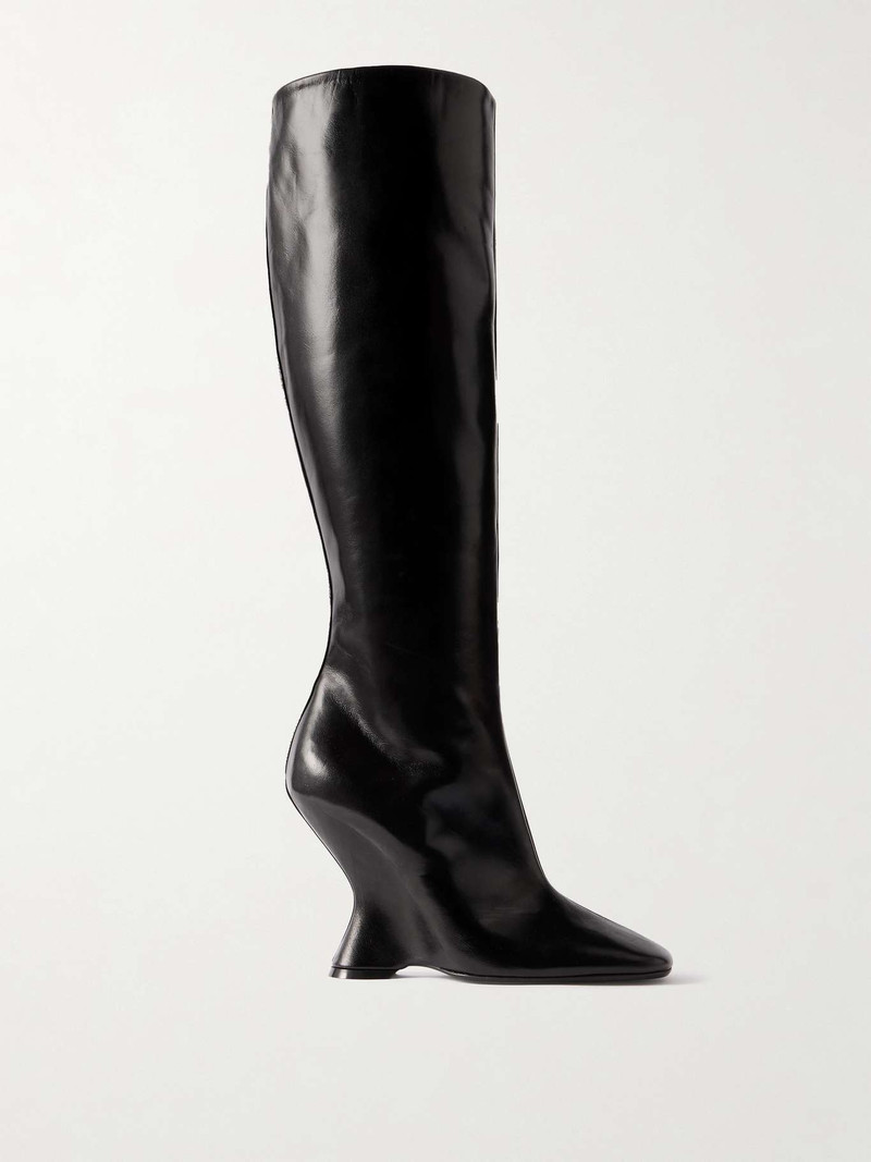 Leather knee boots 1