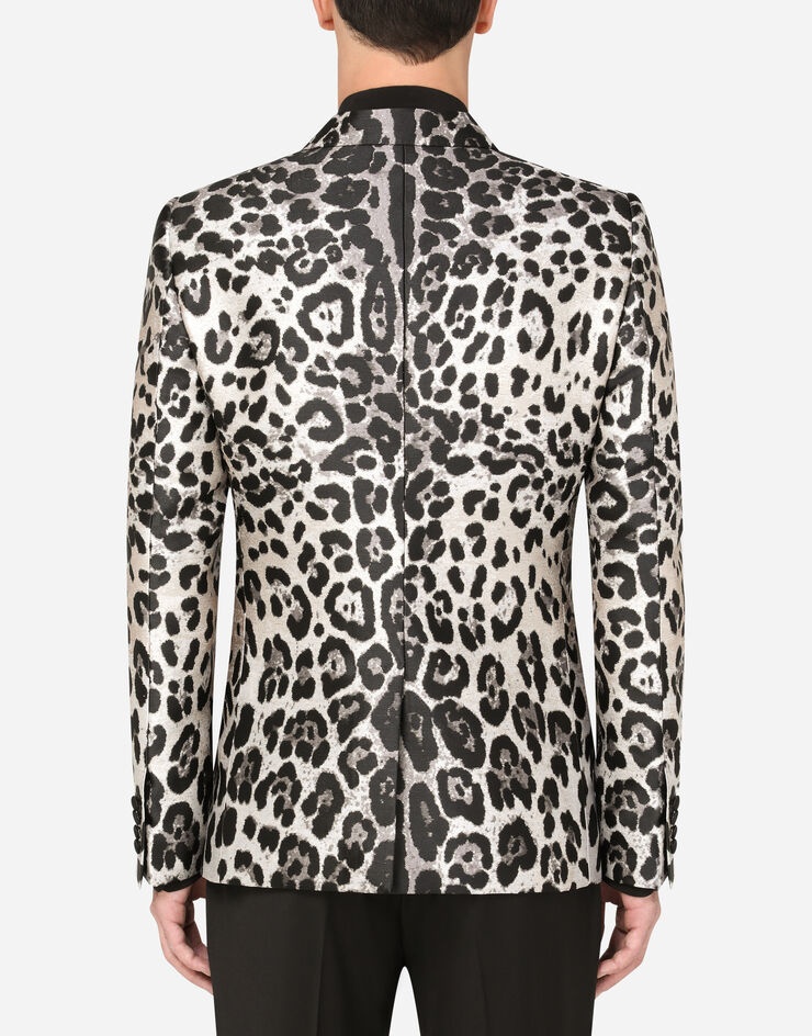 Leopard-print jacquard Martini-fit tuxedo jacket - 2