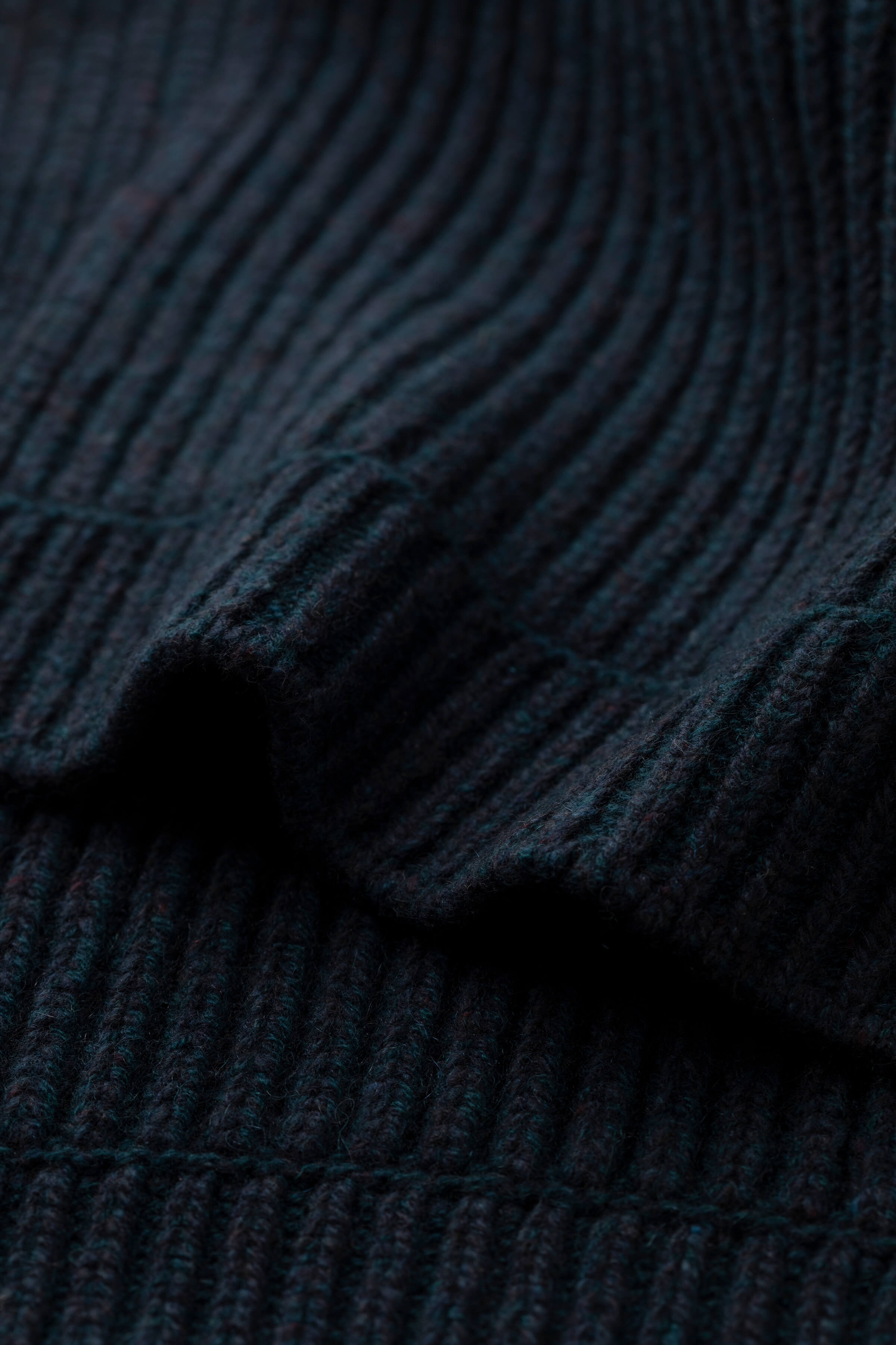 Donegal Cashmere Navy Knitted Scarf - 2