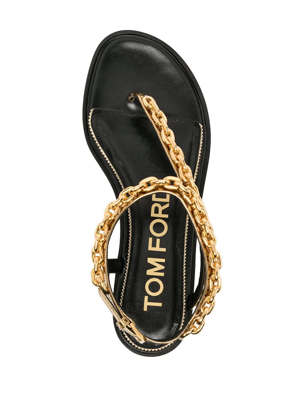 chain-detail leather sandals - 4