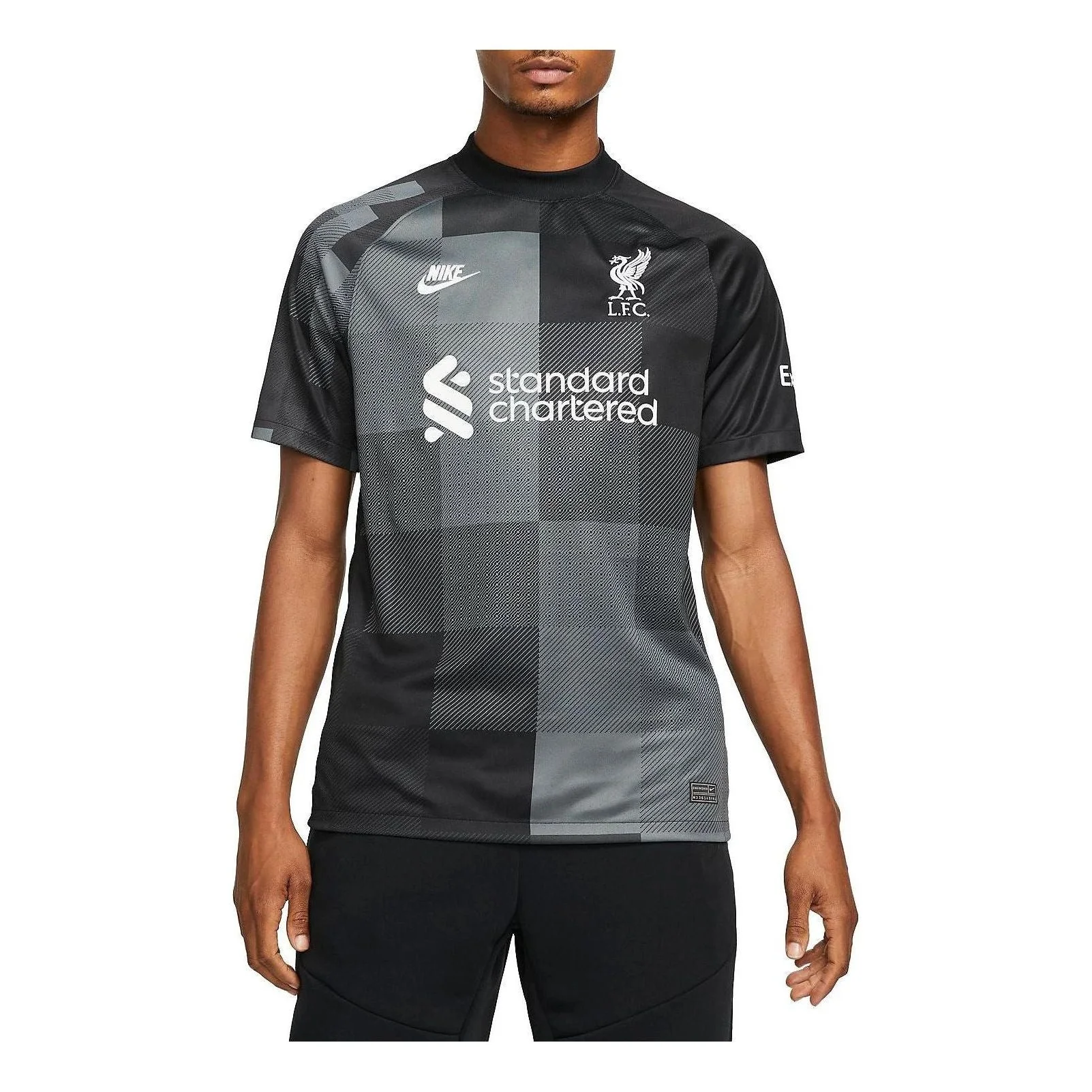 Nike Liverpool Short Sleeve Goalkeeper Jersey 21/22 'Black Dark Gray' DB2559-011 - 1