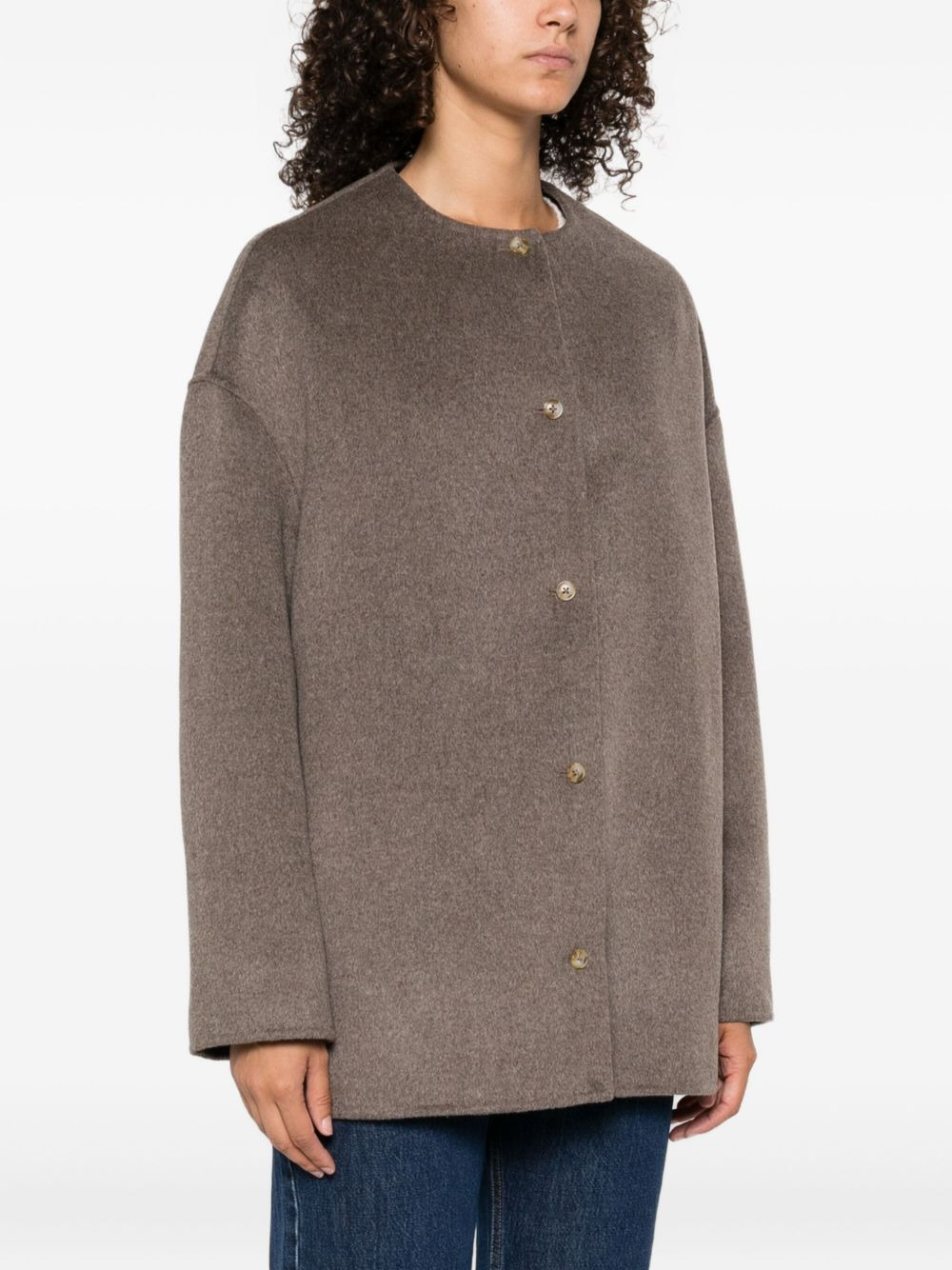 Dunne button-fastening wool jacket - 3