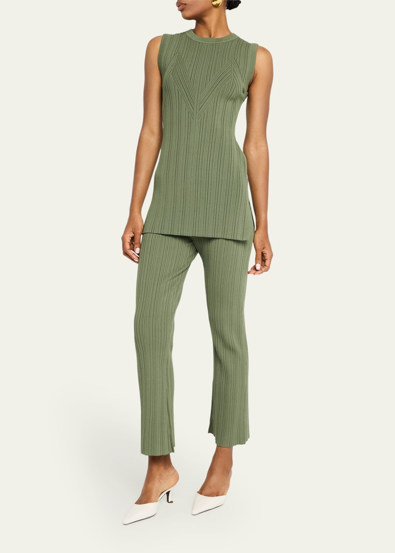 VERONICA BEARD Semma Sleeveless Ribbed Sweater outlook