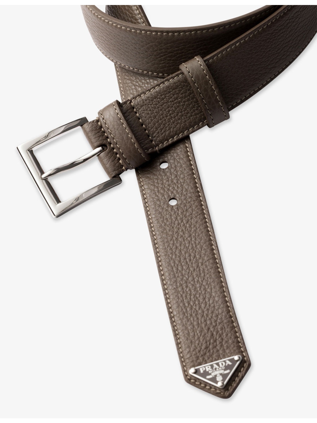 Brand-Plaque Leather Belt - 2
