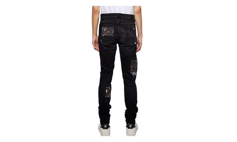 AMIRI Paint Splatter Patched Jeans "Aged Black" AW22MDS009 023 outlook