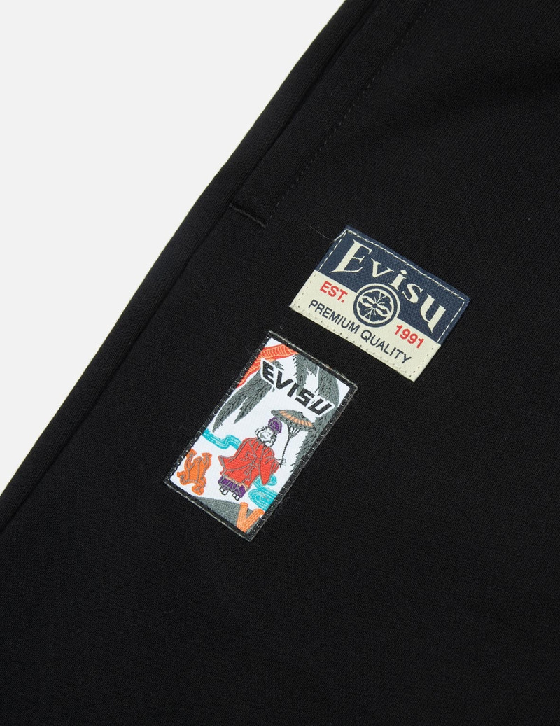 CALLIGRAPHY BRUSH DAICOCK PRINT REGULAR FIT SWEAT SHORTS 10