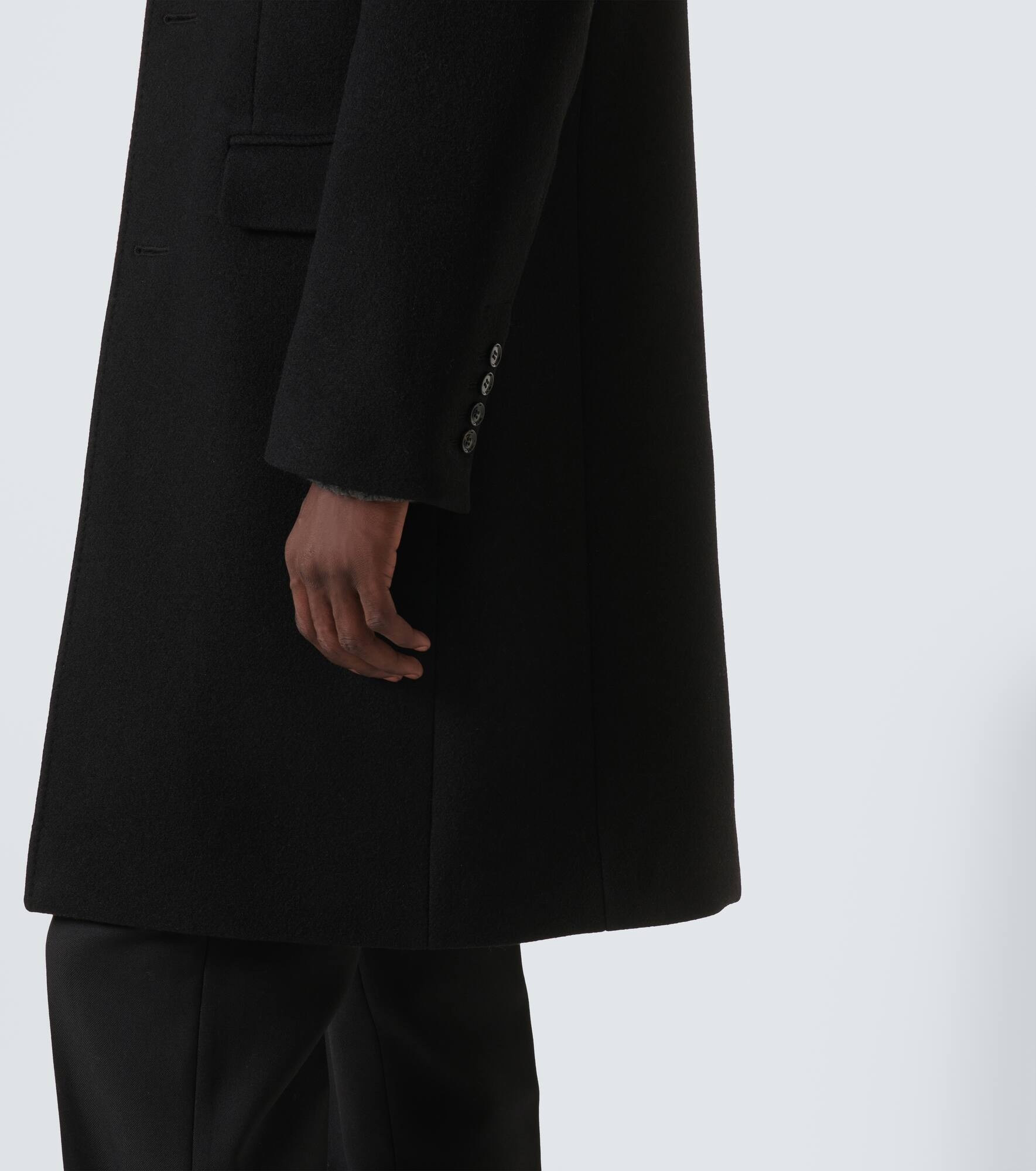Single-breasted wool coat - 6