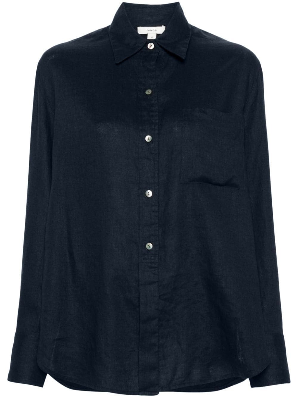 plain linen shirt - 1