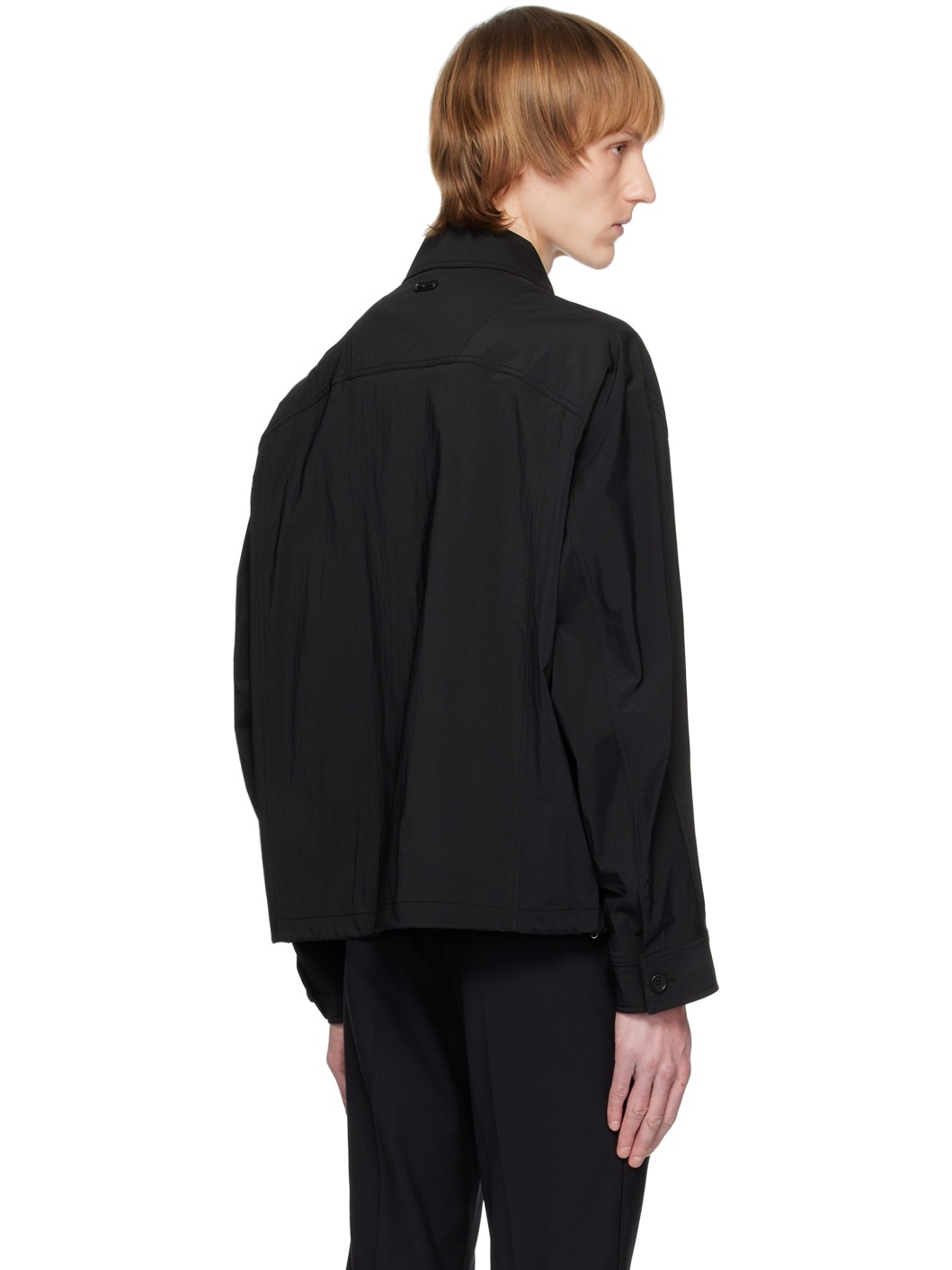 Black Button-Down Jacket - 3