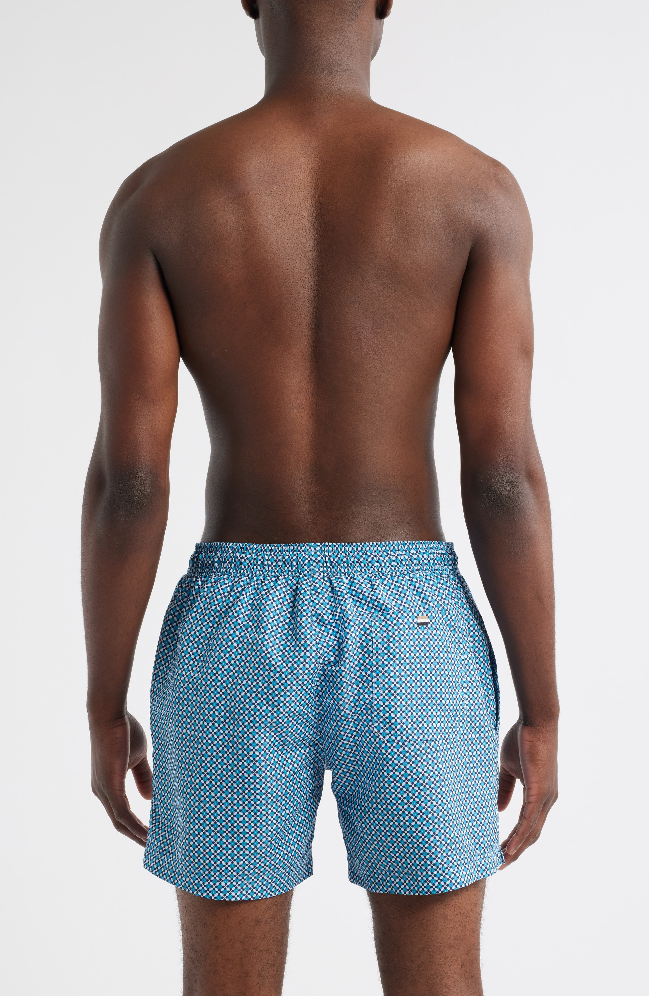 BOSS Vibe Swim Trunks in Open Blue at Nordstrom - 2