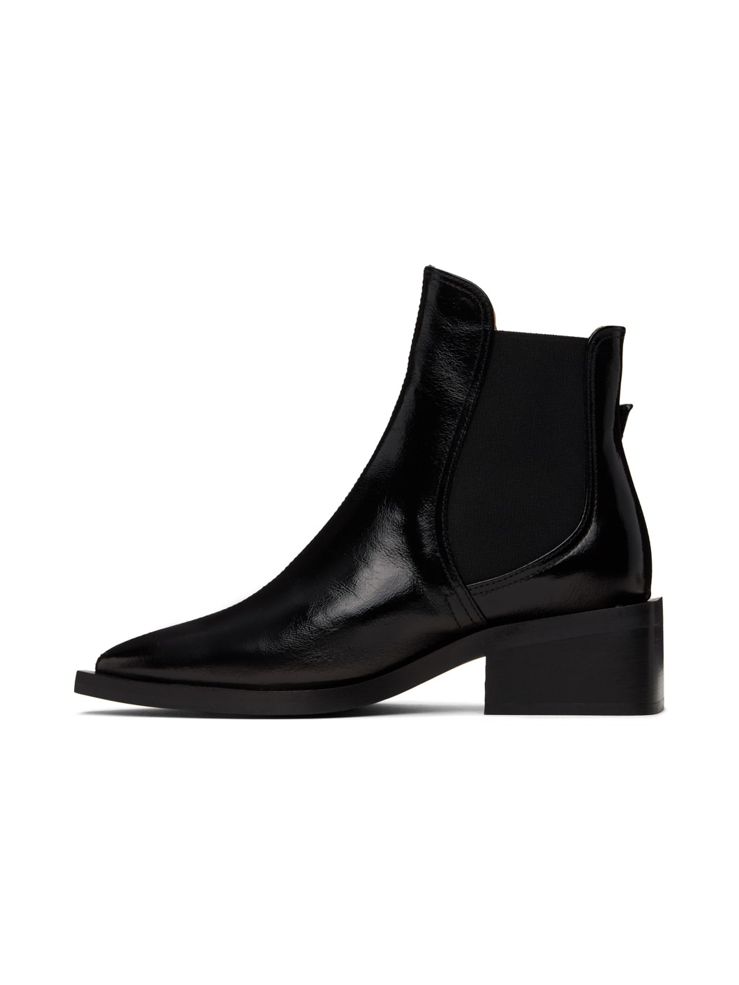 Black Chunky Buckle Chelsea Boots - 3