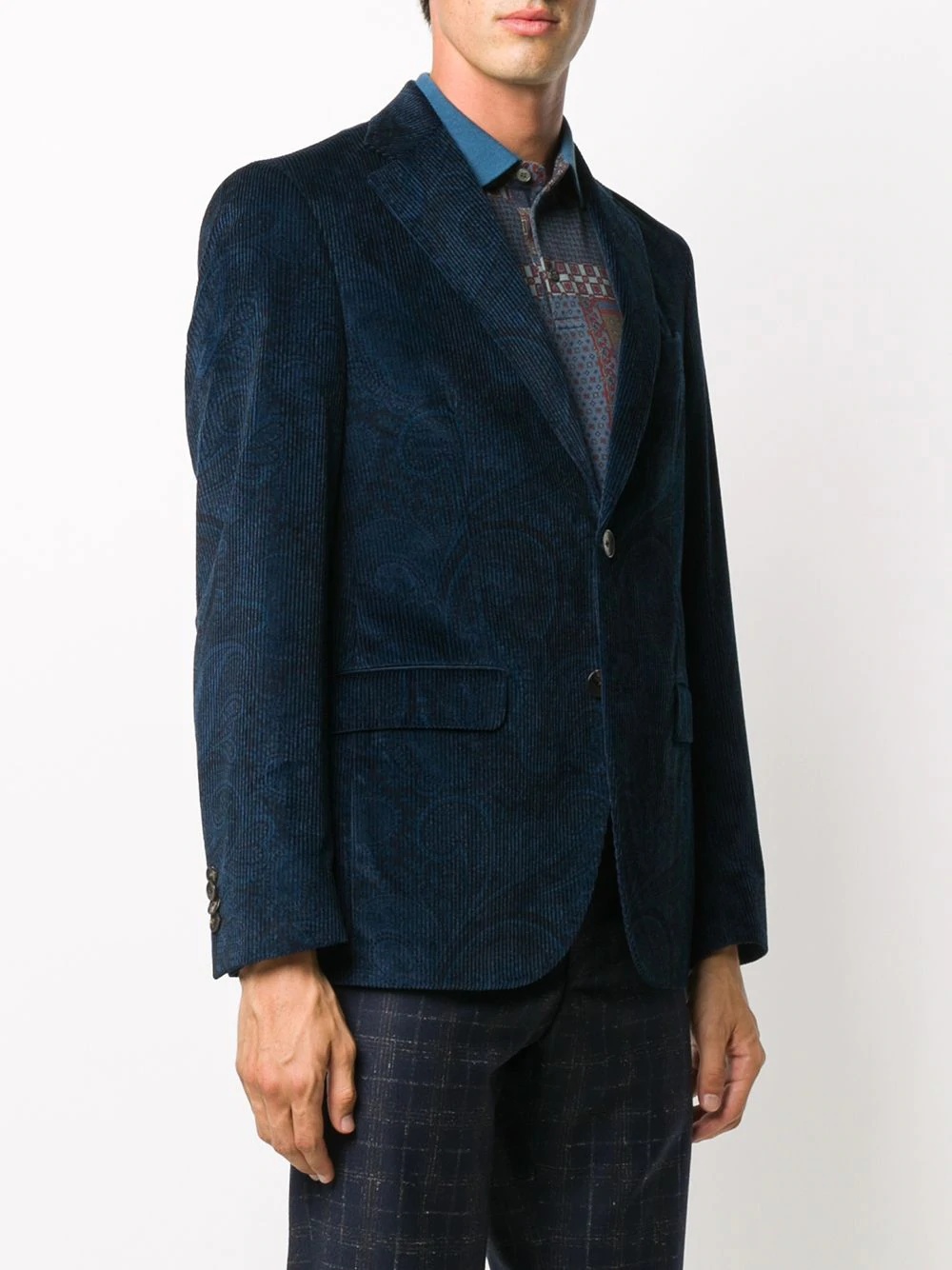 paisley-print corduroy jacket - 3