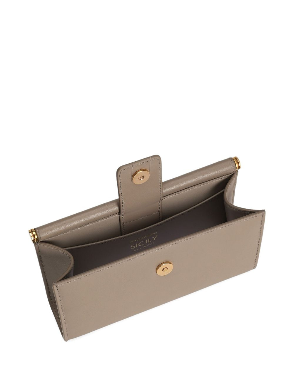clasp-fastening leather mini bag - 4