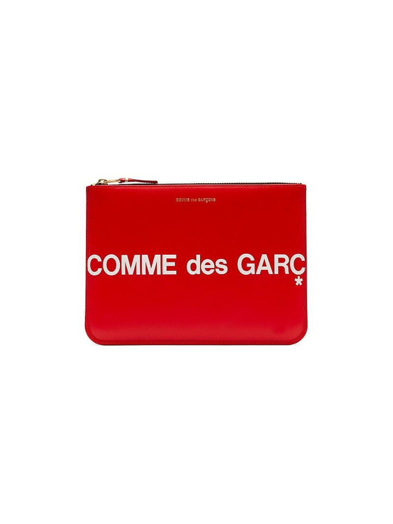 Huge Logo Leather Zip Pouch - 1
