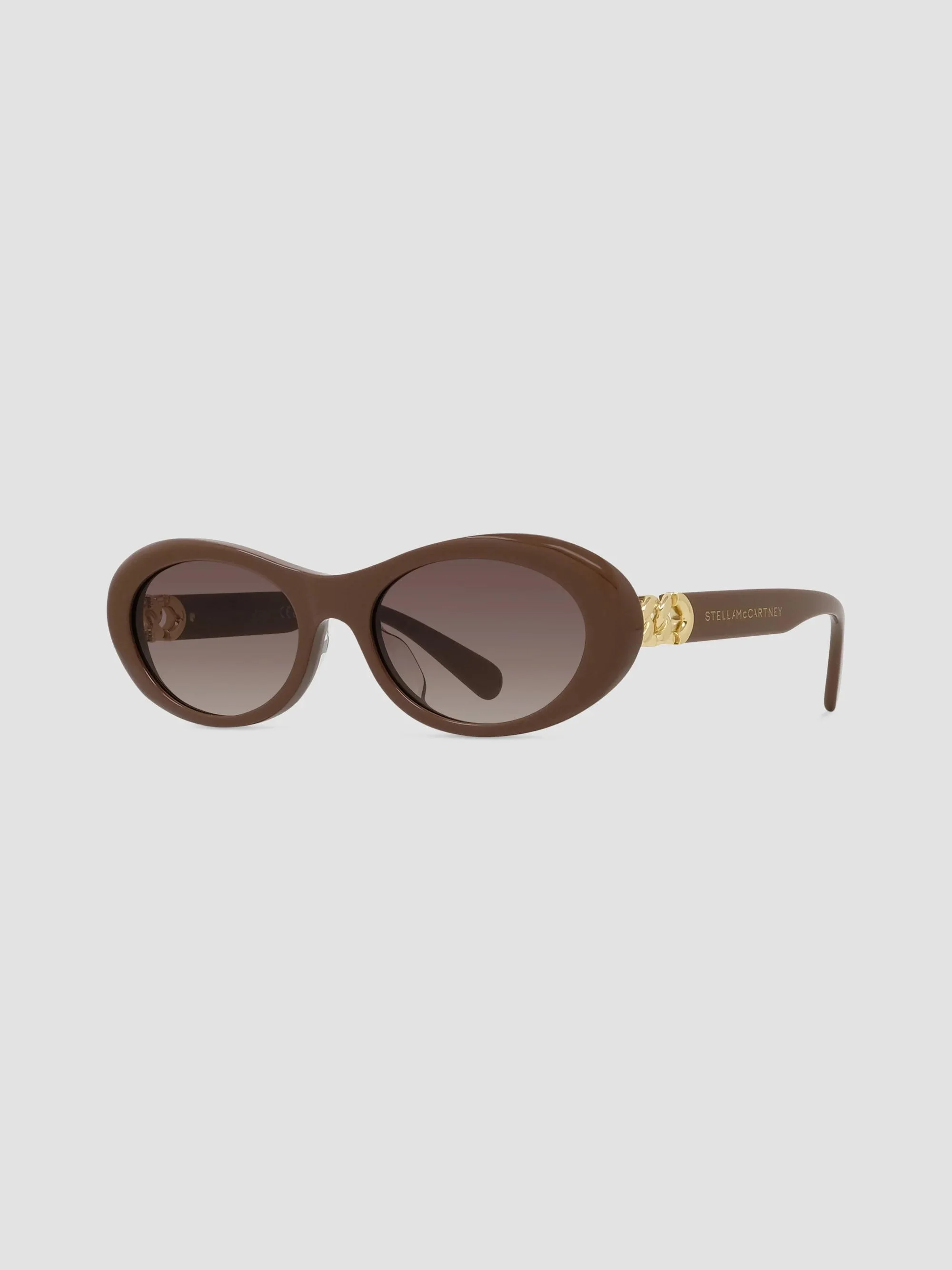 Women's Falabella 53MM Oval Sunglasses - Dark Brown - 1