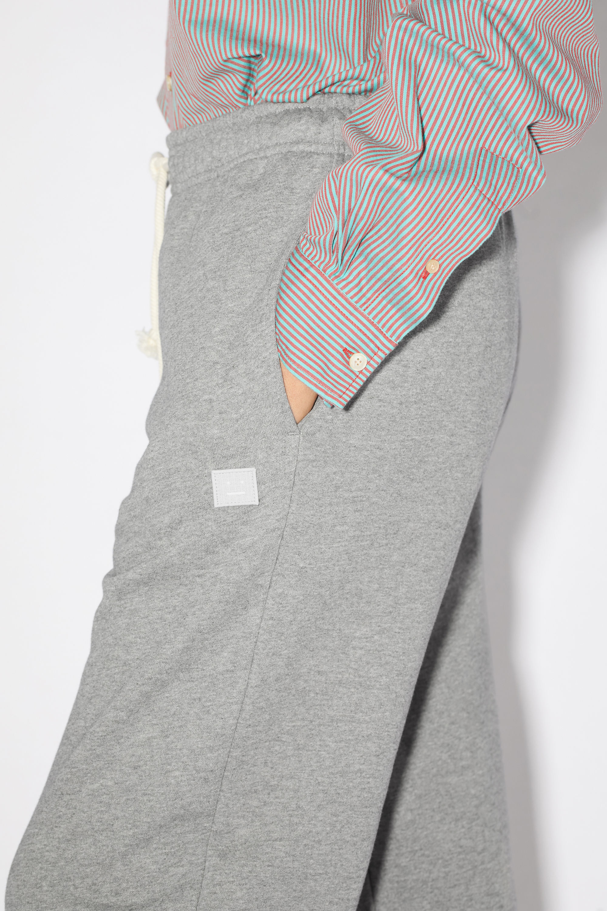 Cotton sweatpants - Light Grey Melange - 5