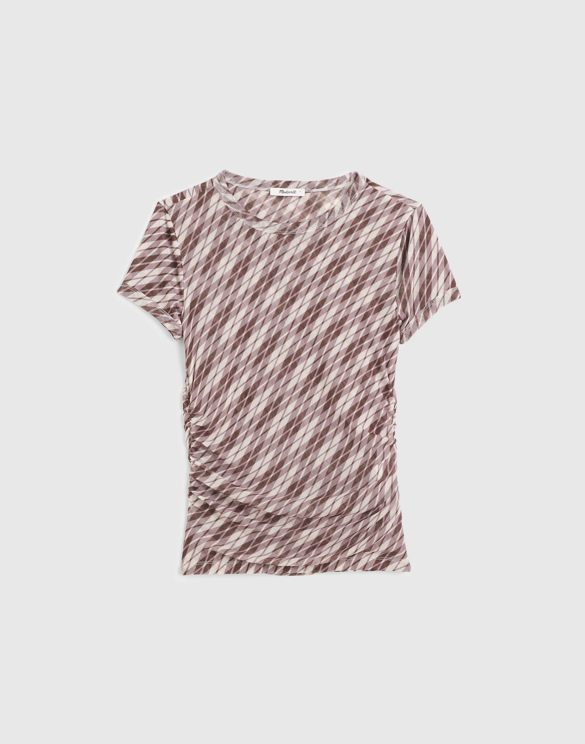 Ruched Cap-Sleeve Tee - 1