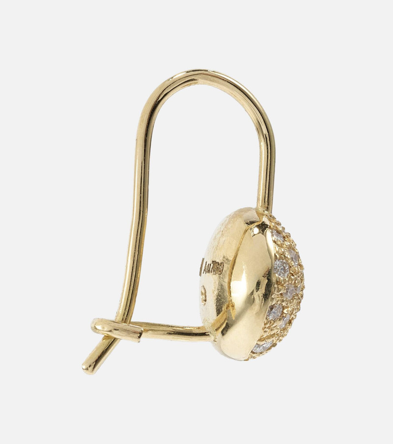 Sphere 18kt gold earring with diamonds 4
