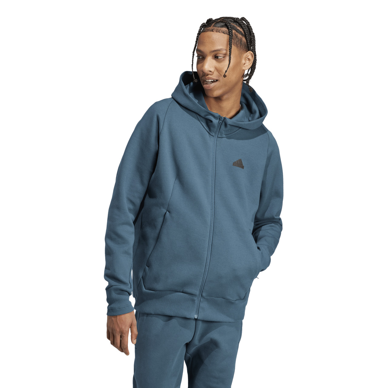 adidas Mens adidas Z.N.E. Fleece Hoodie - 1