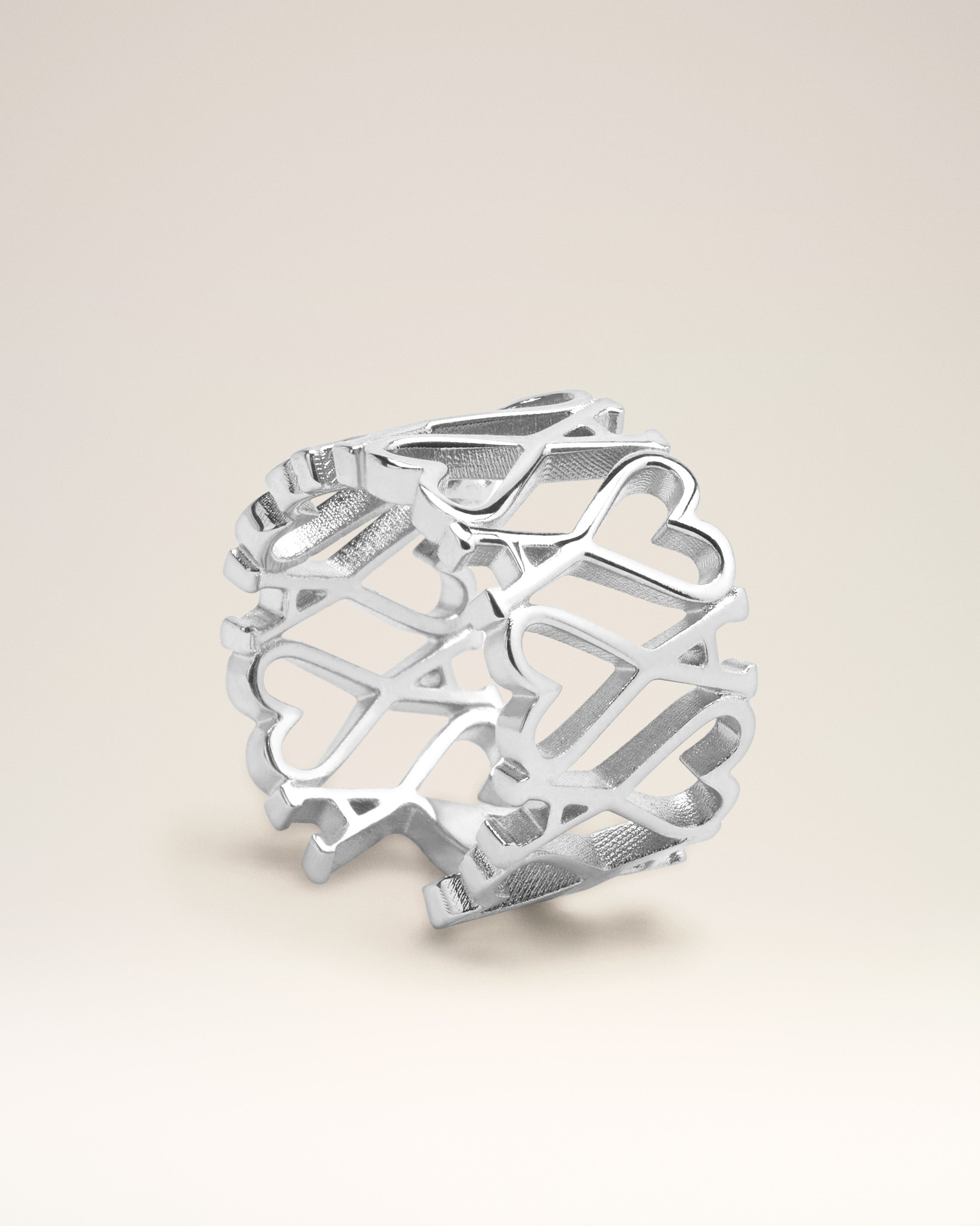 SILVER BRASS AMI DE COEUR RING - 3
