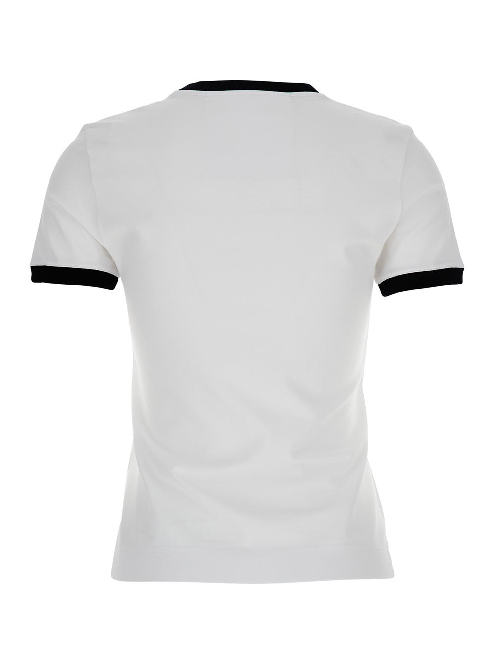 Givenchy Women White Crewneck T-Shirt With Logo Lettering On The Front And 4G Logo On The Rear In Co - 2