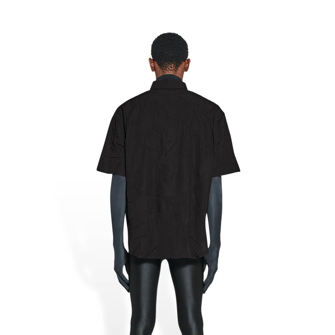 Men's Licence Short Sleeve Shirt Large Fit in Black - 4