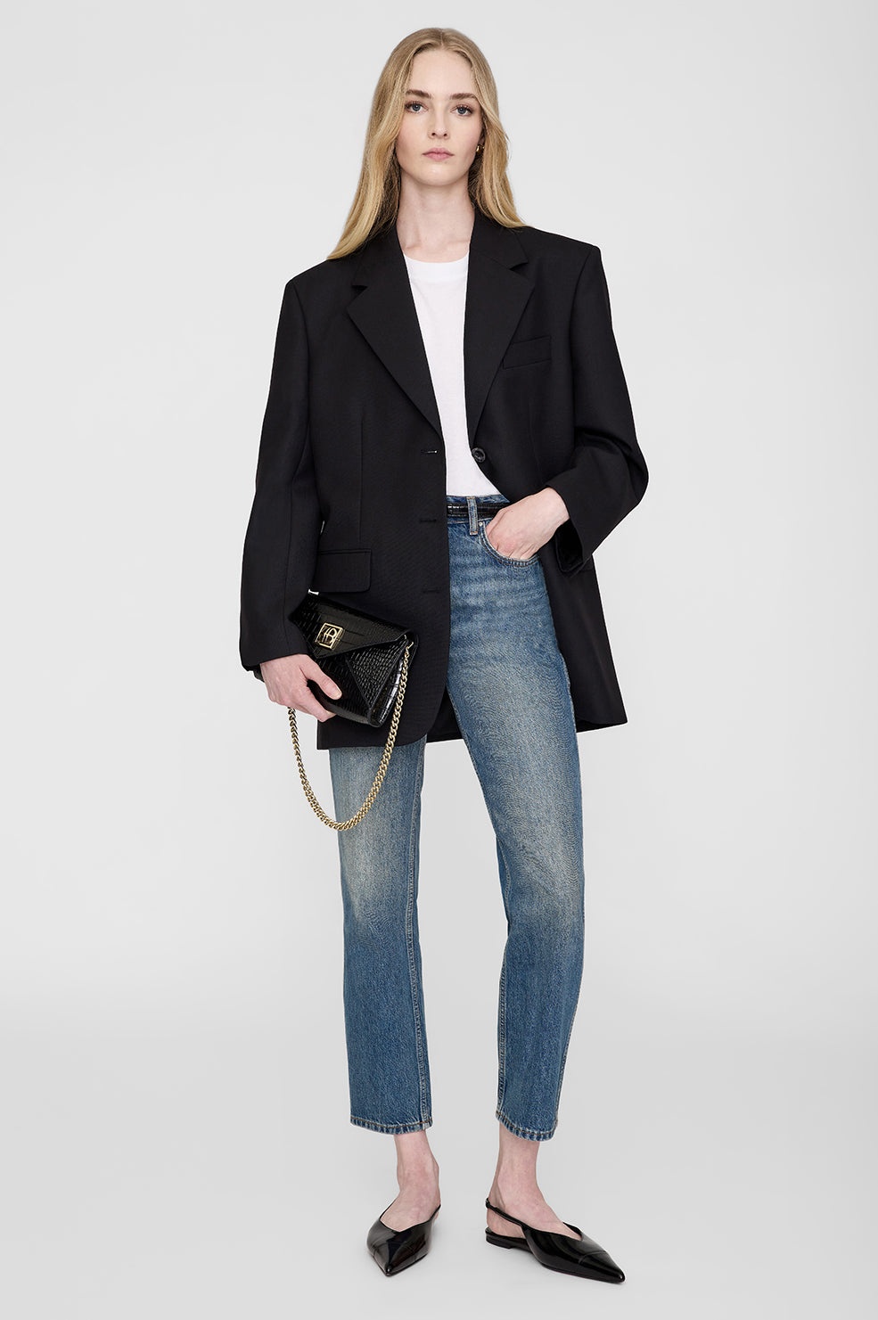 Small Elly Clutch - Black Embossed - 7