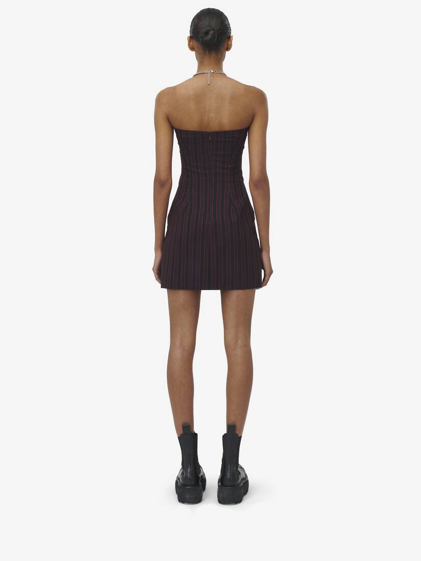 Pinstripe Mini Dress - 4