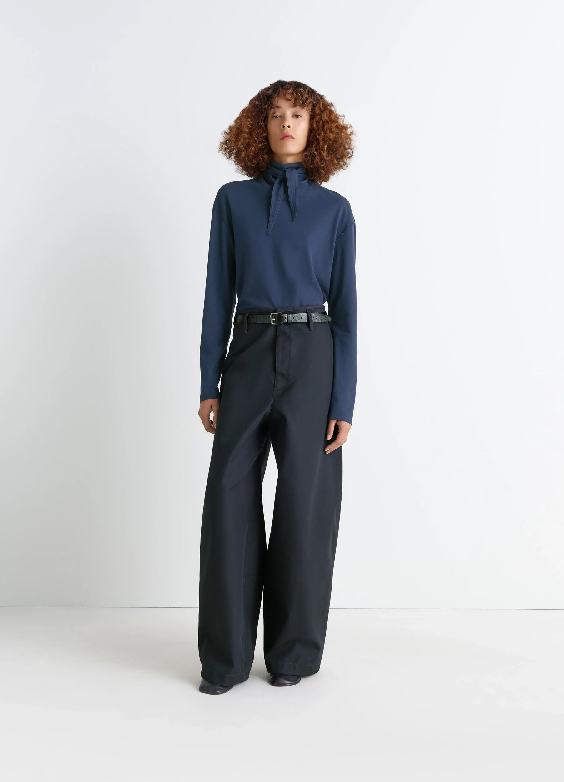 LONG SLEEVE FOULARD TOP - 3