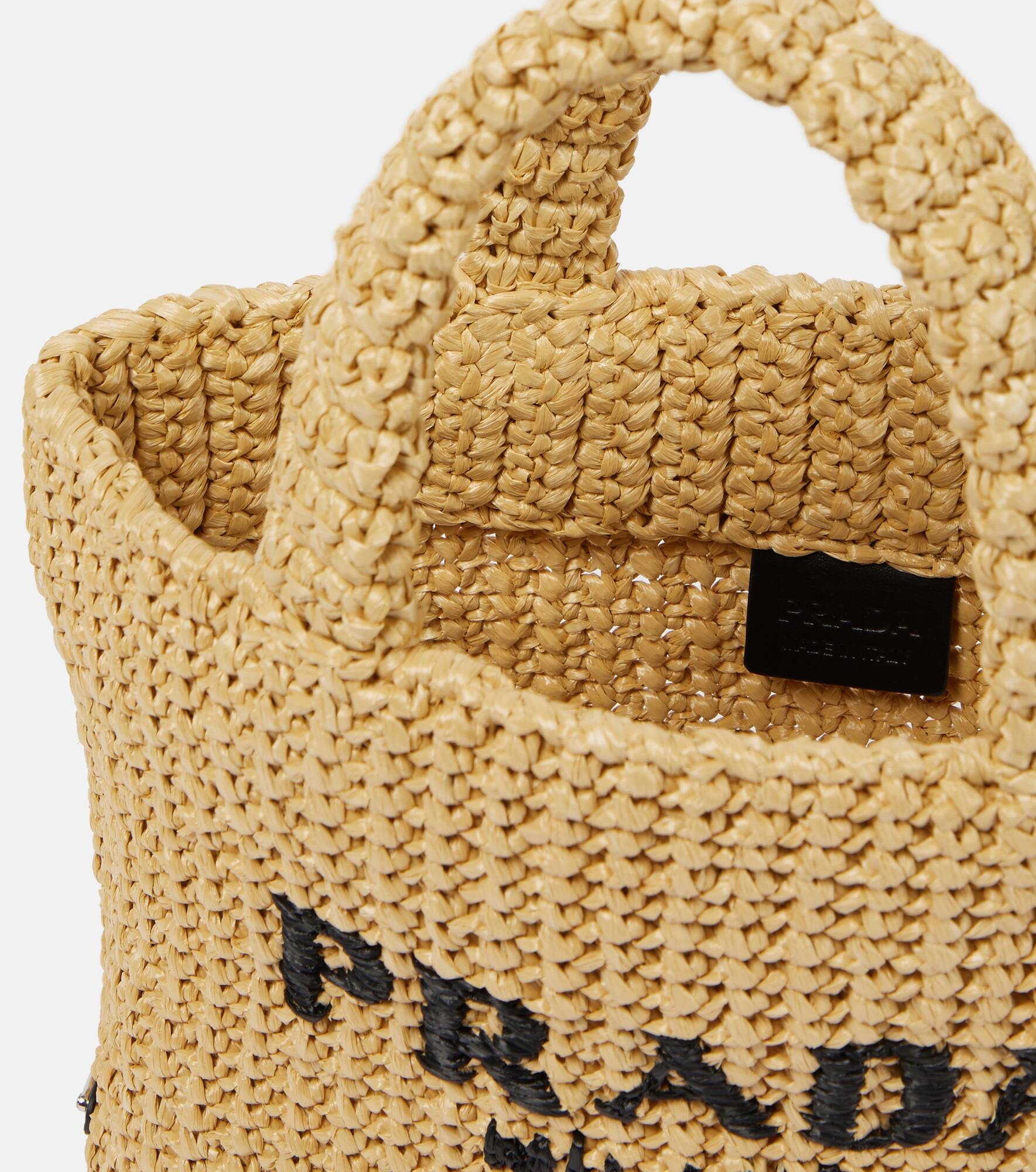 Logo raffia shopper - 3