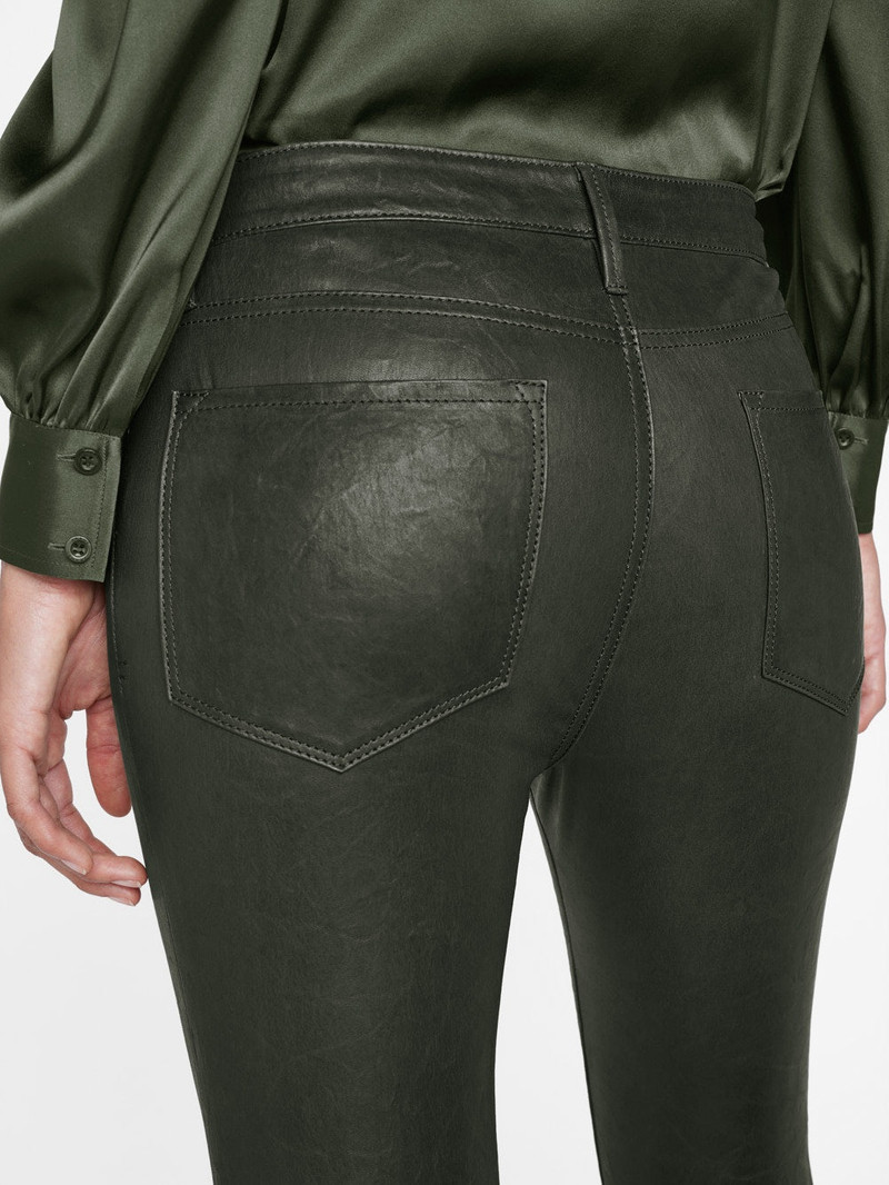 Leather Le Crop Mini Boot in Surplus 6