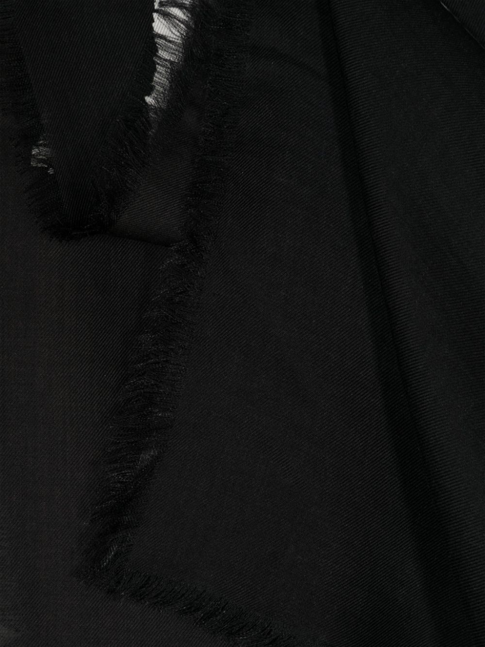 logo-intarsia frayed scarf - 3