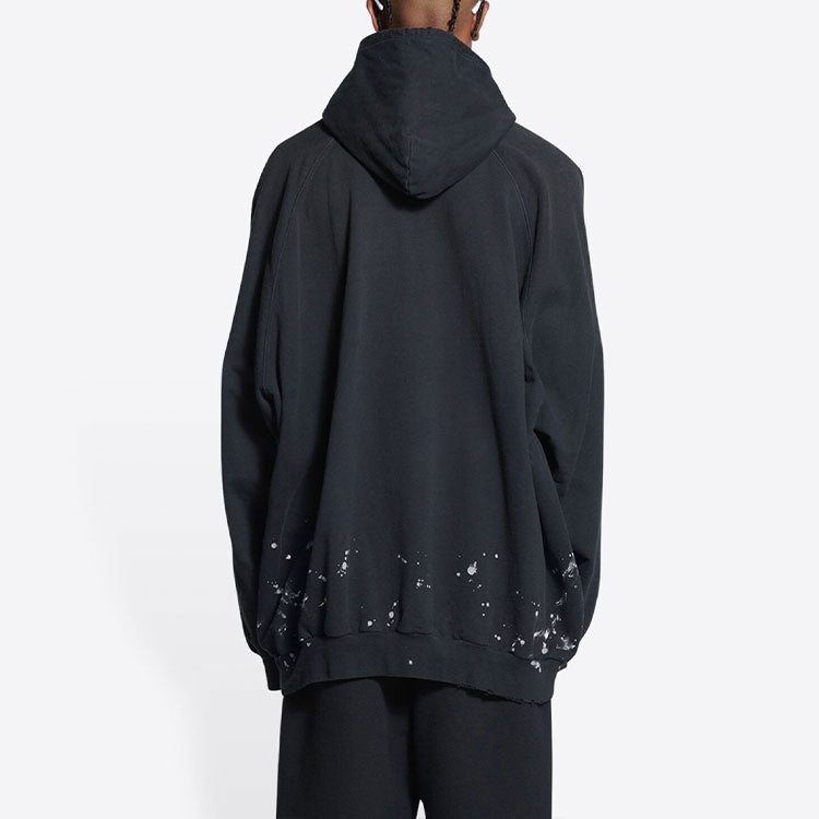 Balenciaga SBalenciaga Metallica Hoodie Oversized Fit 'Black Orange' 697879TMV891055 - 5