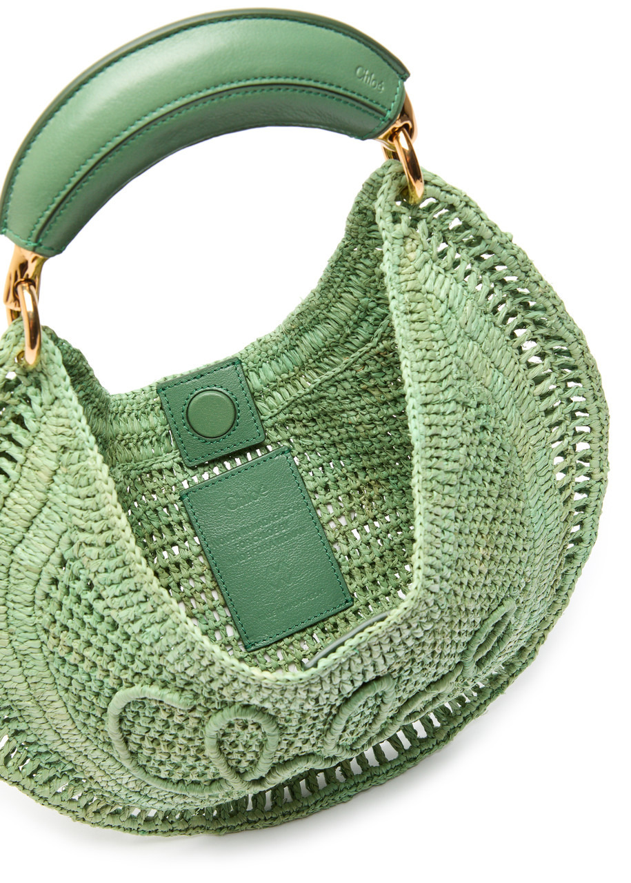 Chloe Summer Banana Logo Raffia Shoulder bag - 4