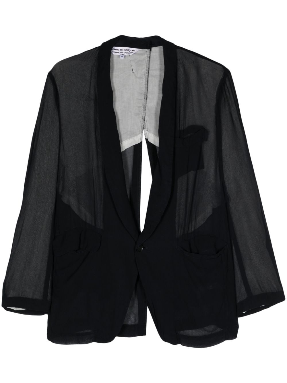 deconstructed single-breasted blazer - 1