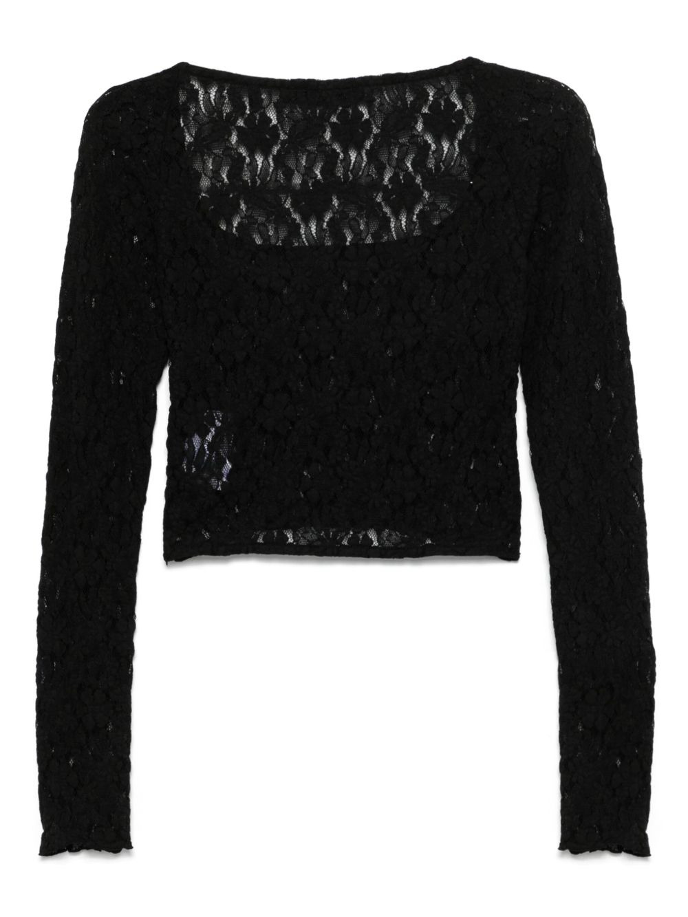lace long-sleeve top - 2
