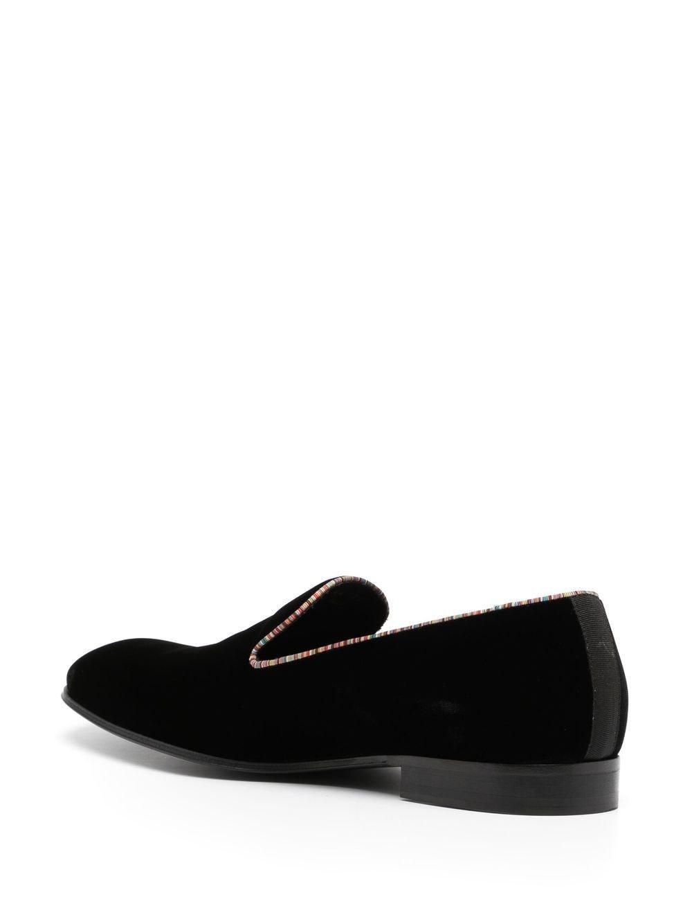 contrasting-trim detail loafers - 3