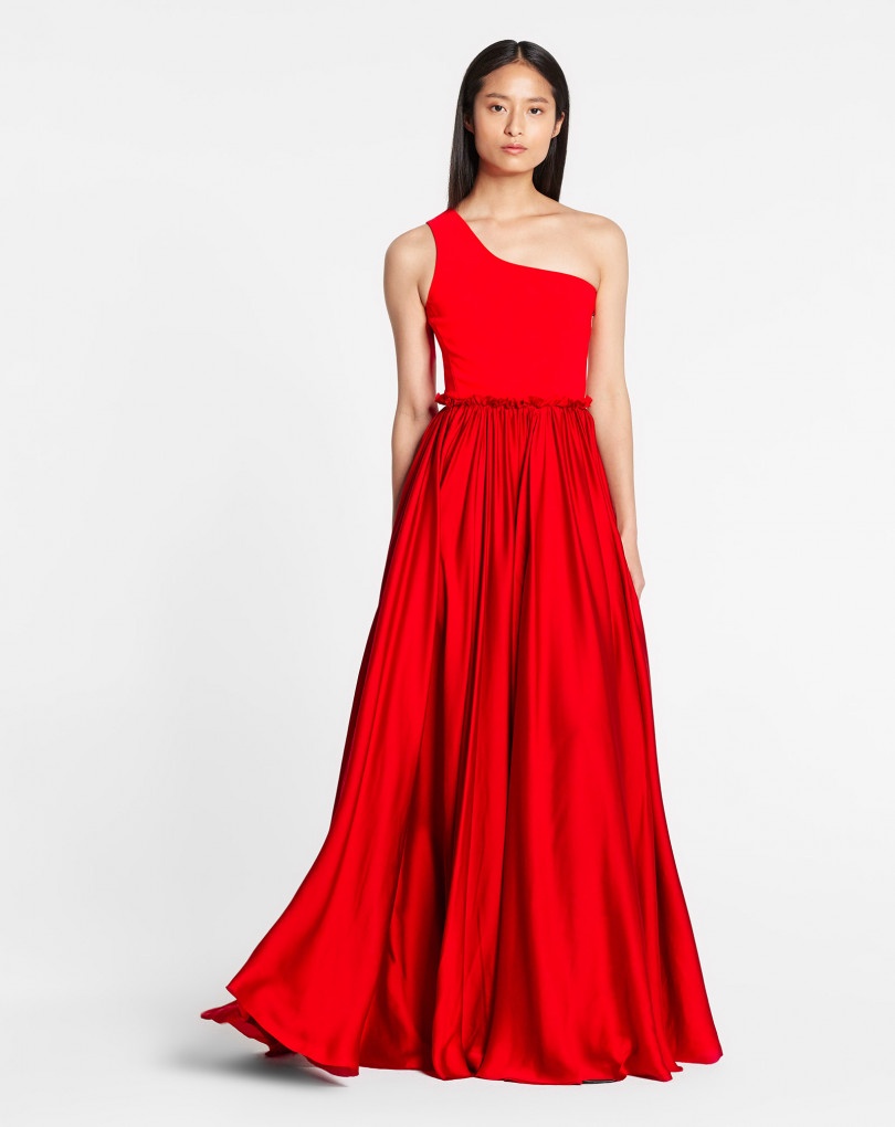 LONG CHARMEUSE TRIBUTE DRESS - 2