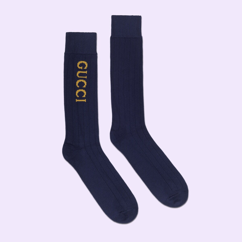 GUCCI Long knit cotton socks outlook