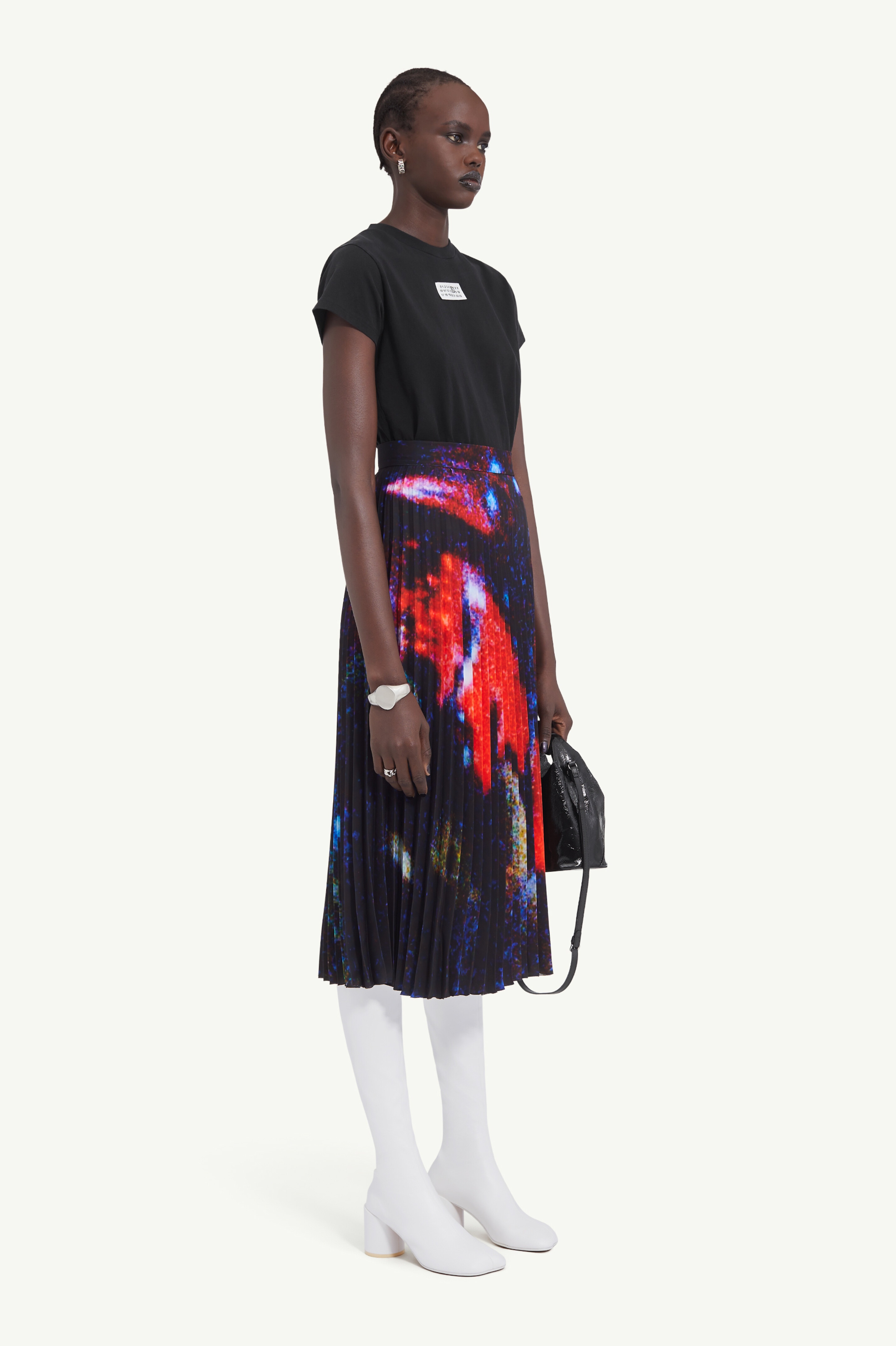Printed plisse skirt - 3