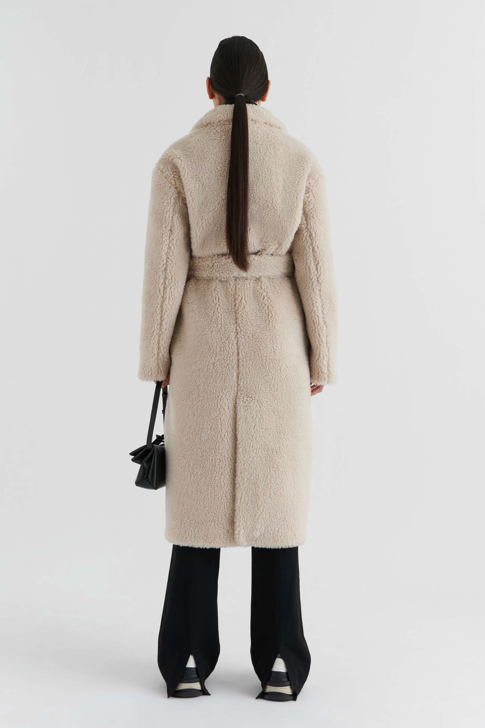 Eden Shearling Wrap Coat - 3