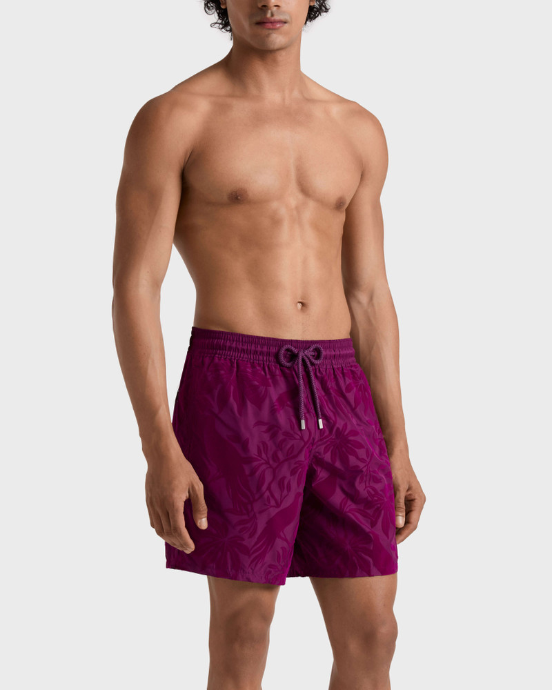 Vilebrequin MEN ULTRA-LIGHT AND PACKABLE SWIM TRUNKS FLOCKED BIRDS OF PARADISE outlook