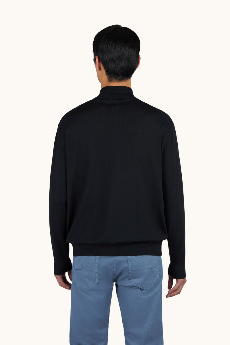 Paul & Shark 140’S SUPERFINE MERINO WOOL HALF‑ZIP SWEATER outlook