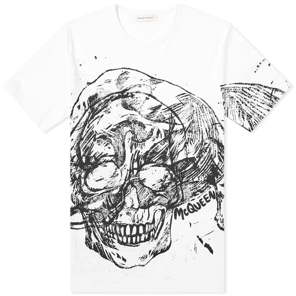 Alexander McQueen Scribble Skull Tee - 1