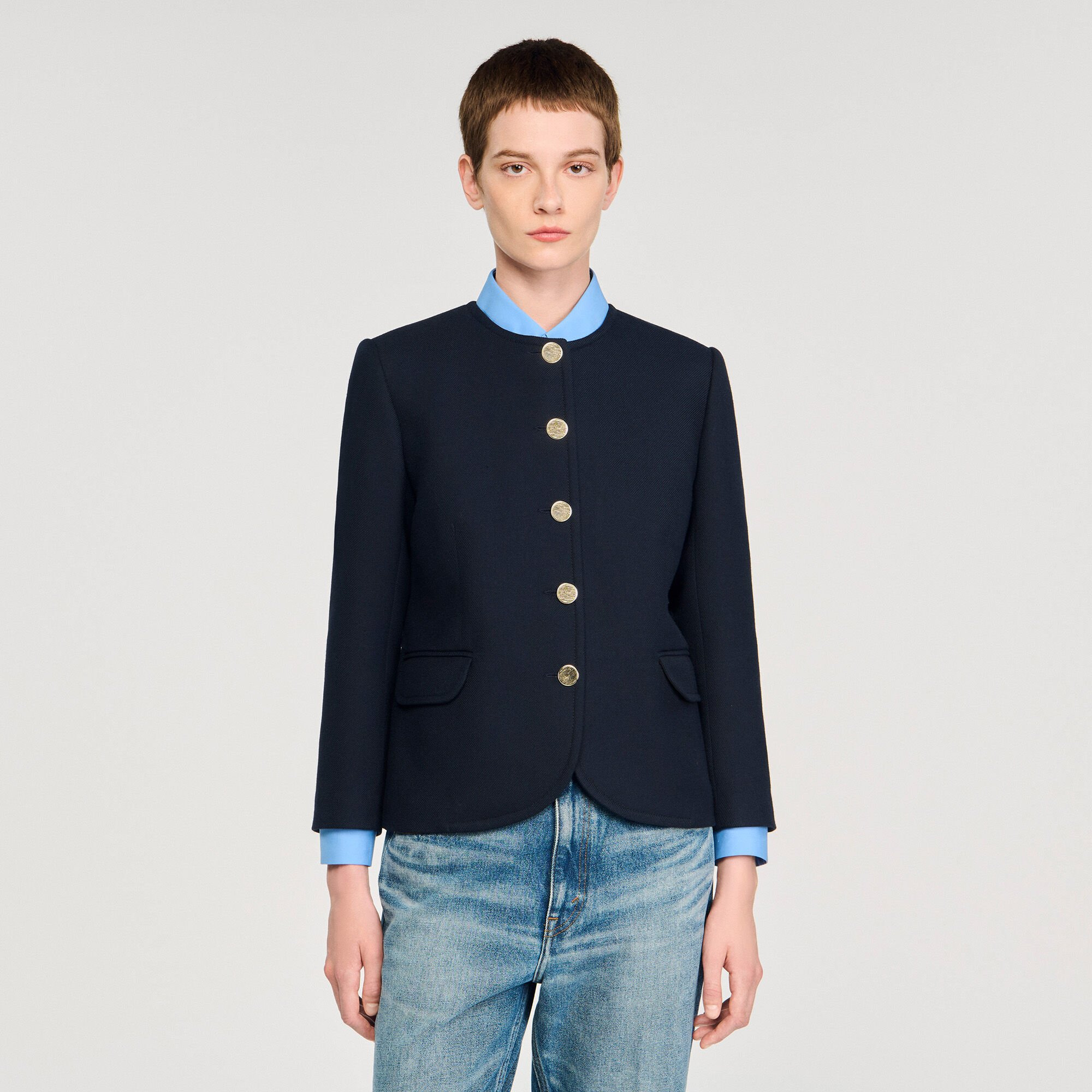 ROUND COLLAR JACKET - 4