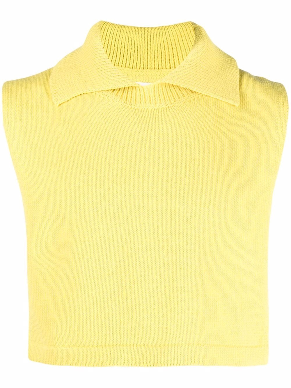 collared knitted bib - 1