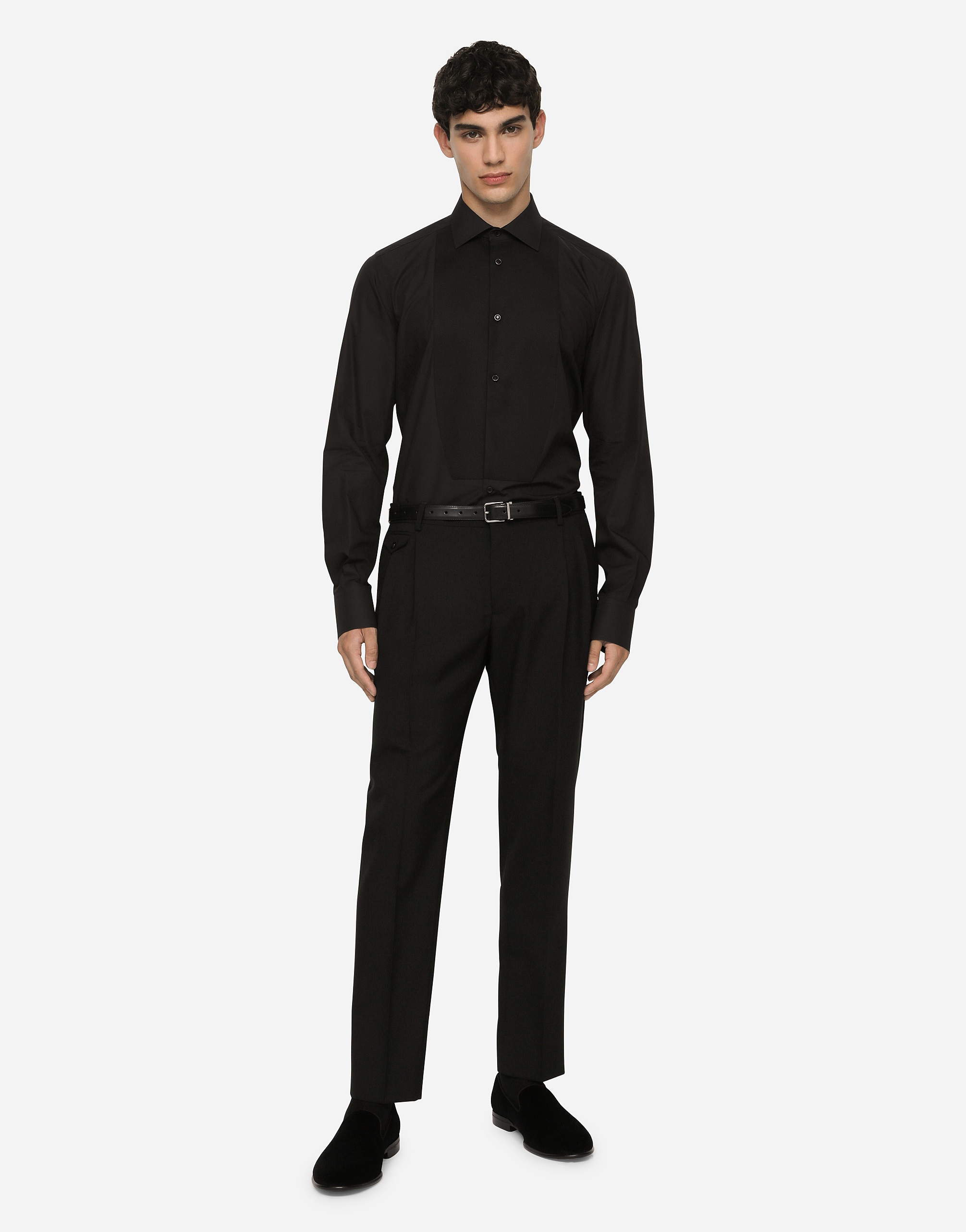 Cotton Gold-fit tuxedo shirt - 2