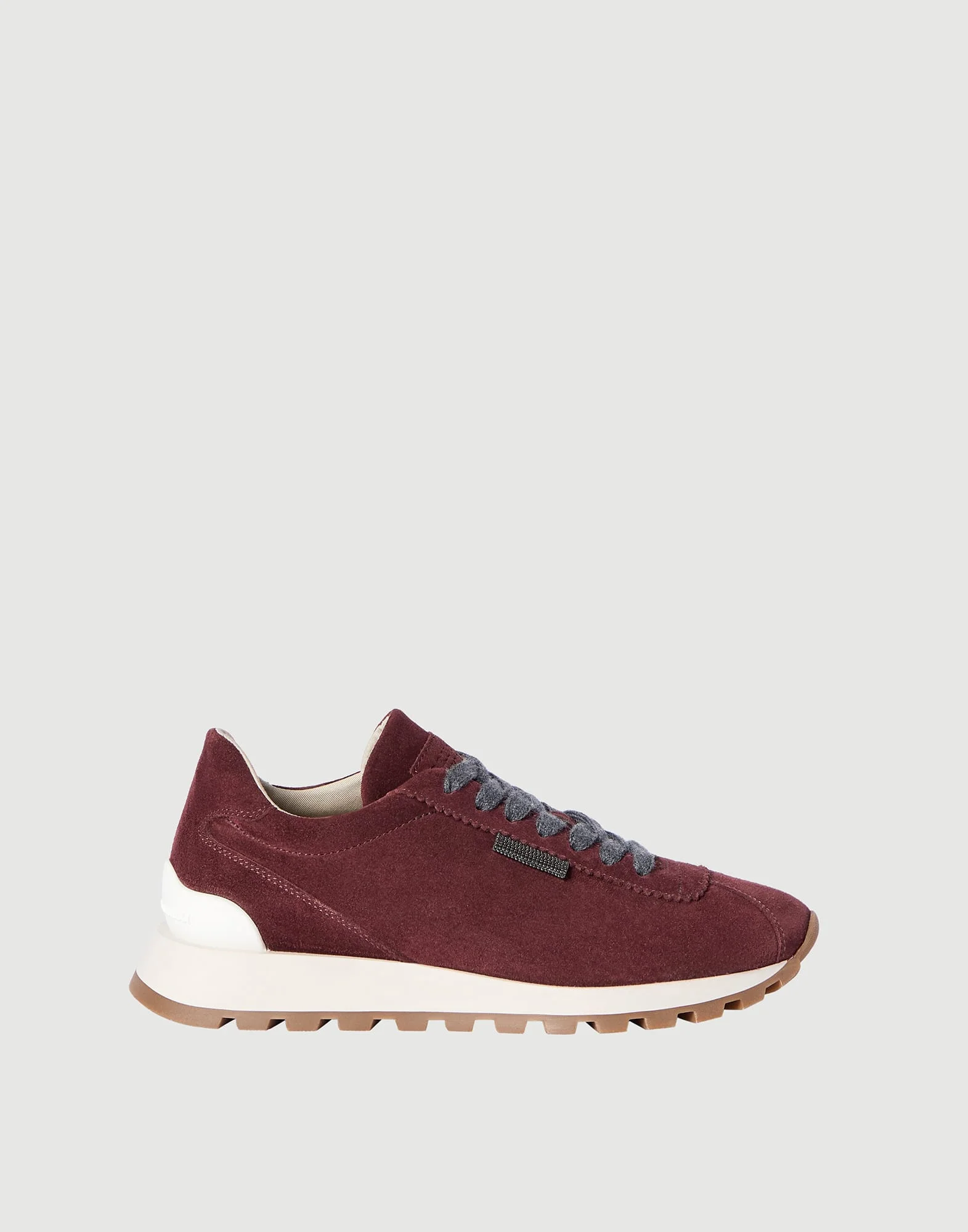 Suede runners with shiny tab - 1