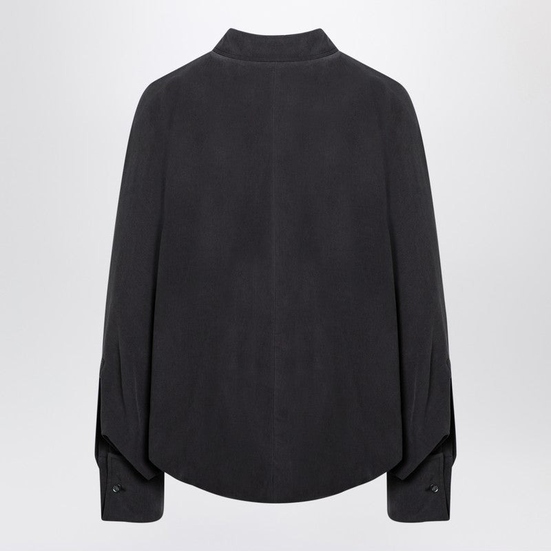 Max Mara Anthracite Grey Silk Body Shirt Women - 2